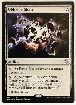 Oblivion Stone -#373-MTG- Commander: Streets of New Capenna-Regular-LP - Image 1