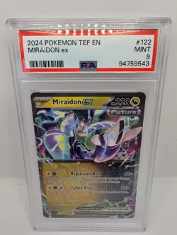 2024 POKEMON TEF EN-TEMPORAL FORCES #122 MIRAIDON EX PSA 9 - Image 1