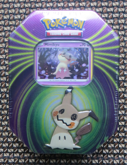 SEALED - Pokemon TCG 2021 Mighty Mysterious Tin - 3 Packs - Mimikyu Promo - Image 1