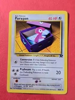 2000 Pokemon Team Rocket Unlimited #48 Porygon, UC, NF/H, cds1 - Image 1