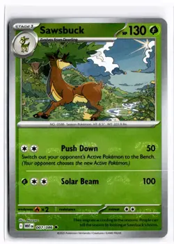 2025 TCG Pokemon #007 Sawsbuck 007/086 Master Ball Reverse Holo White Flare - Image 1