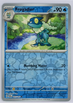 Pokemon TCG Frogadier Sv06: Twilight Masquerade 057/167 Reverse Holo - Image 1
