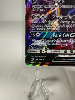 Pokemon TCG Umbreon GX 80/149 Full Art Ultra Rare Holo Sun & Moon Base Set - Image 4