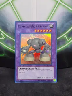 Yugioh Elemental HERO Mudballman LCGX-EN053 Super Rare 1st Edition NM - Image 1