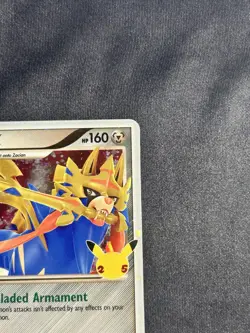 Zacian LV X Celebrations Holo Black Star Promo Pokemon Card SWSH135 LP - Image 3