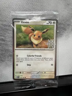 EEVEE 133/165 Pokemon TCG Holiday Calendar 2025 Holo Festive Stamp Promo Card - Image 1