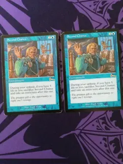Second Chance 2x MTG Blue Magic Cards - Image 1