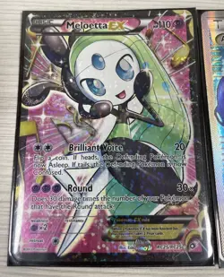 Pokemon 3 Card Bundle Lot Meloetta EX, Archie’s Ace, & ShayminEX In Sleeves - Image 2