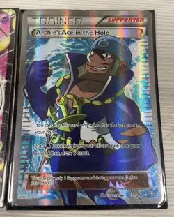 Pokemon 3 Card Bundle Lot Meloetta EX, Archie’s Ace, & ShayminEX In Sleeves - Image 3