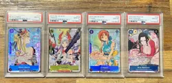 One Piece Illustration Box Promo Cards Vol 1 & 2 PSA 10 Set - Image 1
