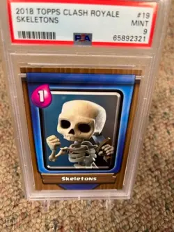 2018 Topps Clash Royale Card Skeletons PSA 9 first graded ever - Image 1