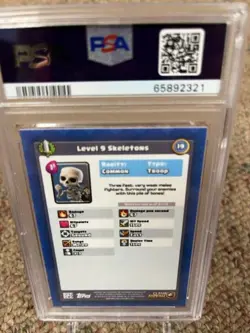 2018 Topps Clash Royale Card Skeletons PSA 9 first graded ever - Image 2