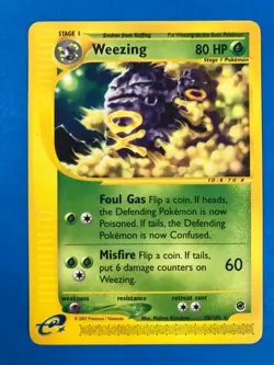 WEEZING - 70/165 - Expedition Base Set - Rare - Pokemon Card - NM - Image 1