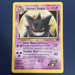 Pokemon TCG Sabrina's Gengar Gym Challenge 29/132 Non-Holo Rare Card - Image 1