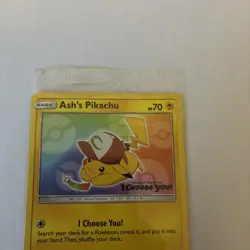Ash’s Pikachu SM108 Non Holo Ultra Rare Promo Pokemon Card MINT Sealed Original - Image 2
