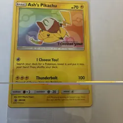 Ash’s Pikachu SM108 Non Holo Ultra Rare Promo Pokemon Card MINT Sealed Original - Image 3