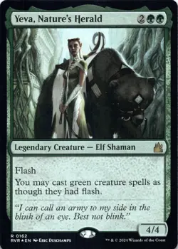 Yeva, Nature's Herald (Foil) Ravnica Remastered - Magic MTG NM - Image 1