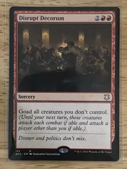 MTG - Disrupt Decorum 122 AFC - Rare NM (Free Shipping $5+) - Image 1