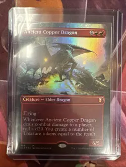 MTG Ancient Copper Dragon (Borderless) Commander Legends Foil #368 - Image 1