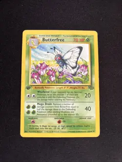 Pokemon 1st Edition Butterfree 33/64 Jungle Set. EX/NM Condition - Image 1