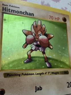 Pokemon TCG Hitmonchan Base Set Holo Shadowless Rare Card #07/102! NM! Clean!! - Image 5