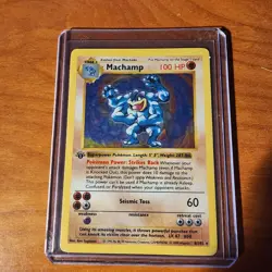 Pokemon TCG - Machamp 008/102 Base Set (Shadowless) - 1st Edition MP - Image 1