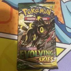 Pokemon TCG Sword & Shield Evolving Skies Sealed Booster Pack - UMBREON ART - Image 1