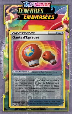 Gants d'Epreuve Reverse-EB03:Tenebres Embrasees- 171/189 -Carte Pokemon Neuve FR - Image 1