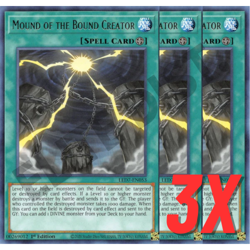 Yugioh Mound of the Bound Creator (LED7-EN053) 1st Edition RARE (NEAR MINT) (3X) - Image 1