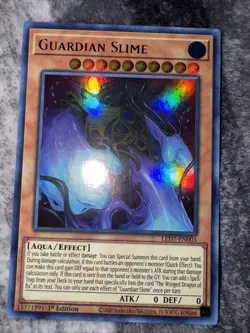 Yugioh Guardian Slime LED7-EN003 1st Edition Ultra Rare Near Mint Condition - Image 1