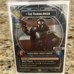 Star Wars Unlimited Galactic Championship The Mandalorian Judge Promo Card - Image 1