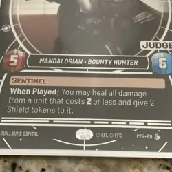 Star Wars Unlimited Galactic Championship The Mandalorian Judge Promo Card - Image 3
