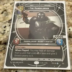 Star Wars Unlimited Galactic Championship The Mandalorian Judge Promo Card - Image 4