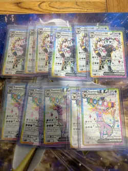 Umbreon Espeon Prismatic Figure Collection Promo Cards NM Pokemon Card Game - Image 1