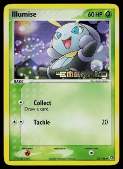 Pokemon Card - Illumise Emerald 32/106 Reverse Holo Stamped - Image 1