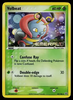 Pokemon Card - Volbeat Emerald 42/106 Reverse Holo Stamped - Image 1