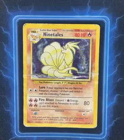 🔥 Ninetales 12/102 🔥 Original Holo Rare Base Set Pokemon Card WOTC TCG 1999 - Image 2