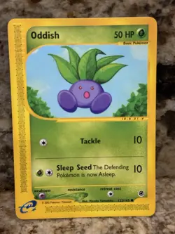 Oddish #122/165 Expedition Pokemon Trading Card TCG Nintendo 2002 - Image 1