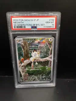 PSA 10 Meowth 192/SV-P Start Deck Generations - Japanese Card 2024 - Image 1