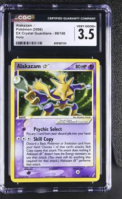 CGC 3.5 Alakazam Gold Star 2006 EX Crystal Guardians 99/100 Holo Pokemon Card - Image 1