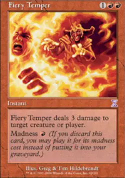Japanese Fiery Temper ~ Near Mint Timeshifted Foreign UltimateMTG Magic Red Card - Image 1