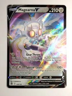Magearna V - 128/195 - Pokemon Silver Tempest Sword & Shield Ultra Rare Card NM - Image 1
