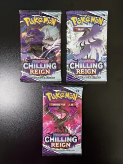 Pokemon TCG Sword & Shield Chilling Reign Booster Pack 10 Cards Factory Sealed - Image 1