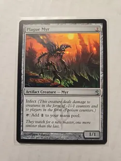 Plague Myr - Mirrodin Besieged - LP - Uncommon - Artifact Creature - MTG Magic - Image 1