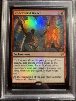 PSA 9 Mint MTG Underworld Breach Foil 2020 Theros Beyond Death - Image 2