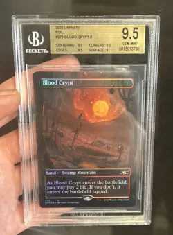 Magic the Gathering MTG Blood Crypt Rare Foil Borderless Unfinity BGS 9.5 - Image 1