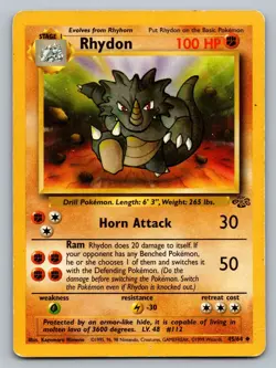 Pokemon TCG Jungle Rhydon #45 - Image 1