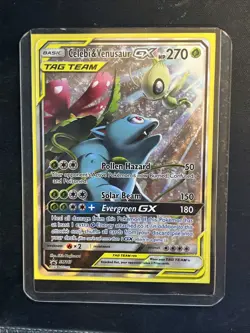 Pokemon TCG Celebi & Venusaur GX SM167 Sun & Moon Promo Tag Team NM - Image 5