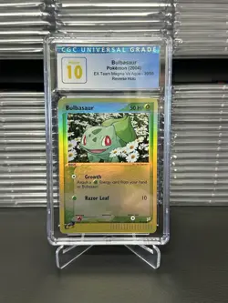 CGC 10 Pokemon 2004 ex Team Magma Vs. Aqua Bulbasaur Reverse 39/95 *Pristine* - Image 1