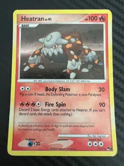 Pokemon TCG Heatran POP Series 8 1/17 Cosmos Holo Rare HP - Image 1